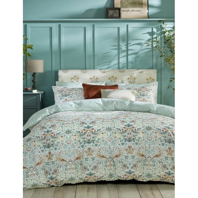 William Morris At Home Strawberry Thief Duvet Cover Set