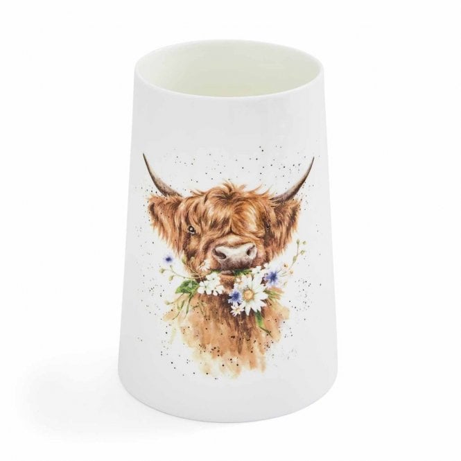 Wrendale Designs 'Daisy Coo' Highland Cow Large Vase