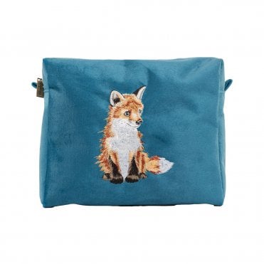 'Daydreamer' Fox Embroidered Cosmetic Bag