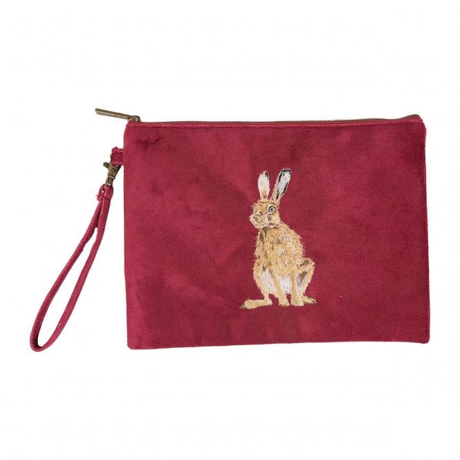 Wrendale Designs 'Golden Hour' Hare Embroidered Pouch