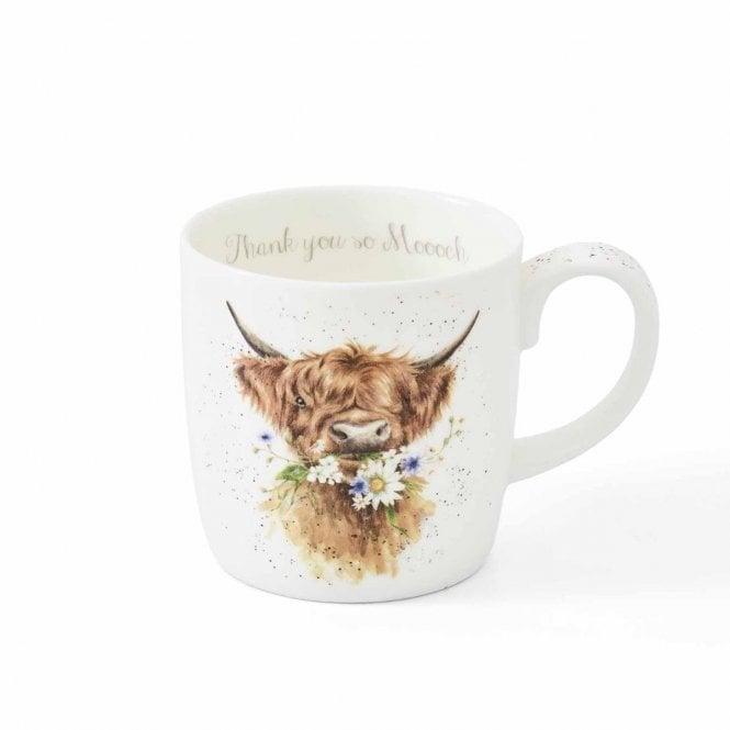 Wrendale Designs 'Thank You' Highland Cow Large Mug