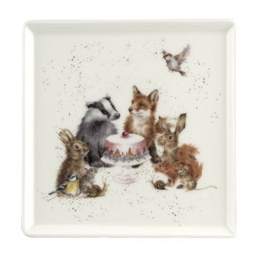 'Woodland Party' Square Plate