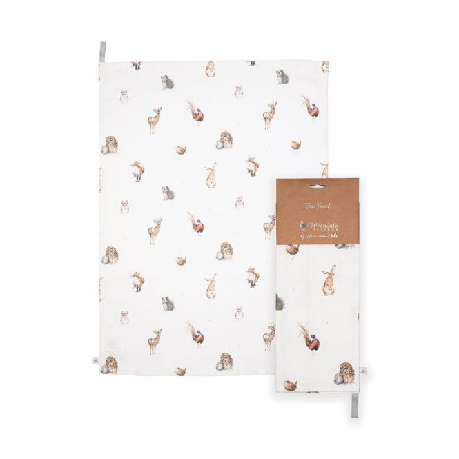 Wrendale Designs 'Woodlanders' Woodland Animal Tea Towel