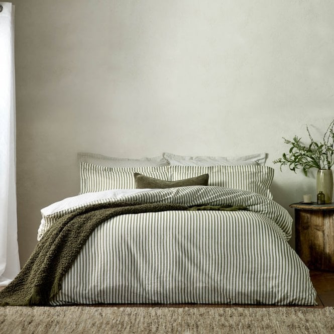 Yard Hebden Mélange Stripe Cotton Duvet Cover Set
