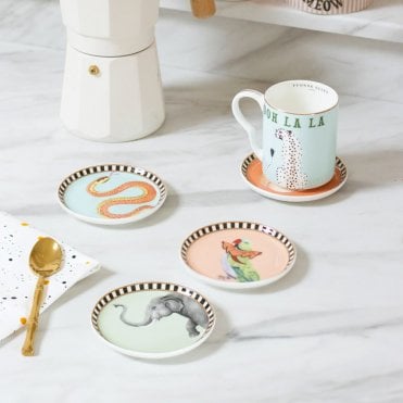 Animal Ceramic Coasters - Set of 4