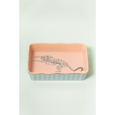 Cheetah Small Rectangular Dish