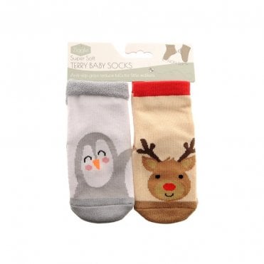 reindeer and penguin socks size 0-6m